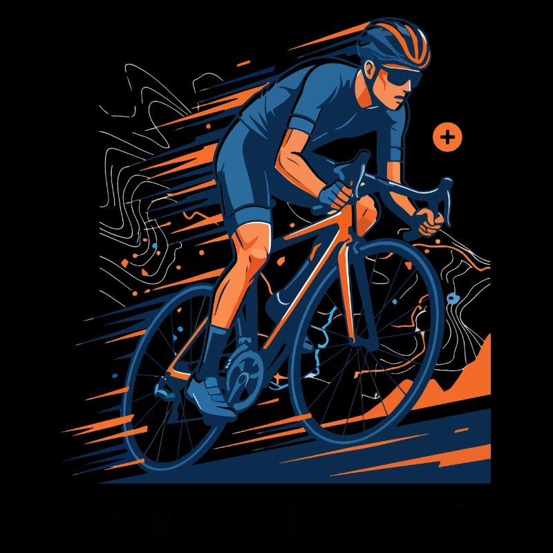 Passo Dello Stelvio Cyclist Sprint Neon Motion