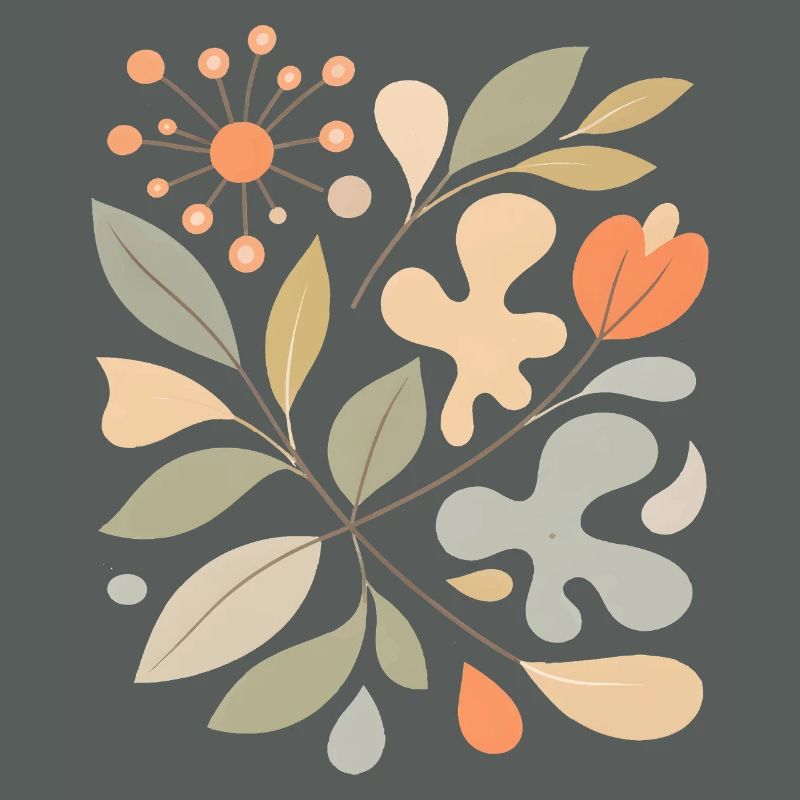 Abstraktes Blumen Muster Illustration