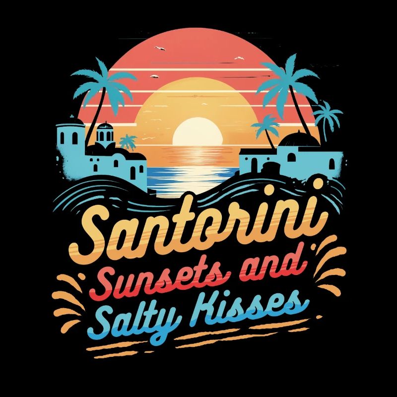 Couchers de soleil de Santorin et baisers salés