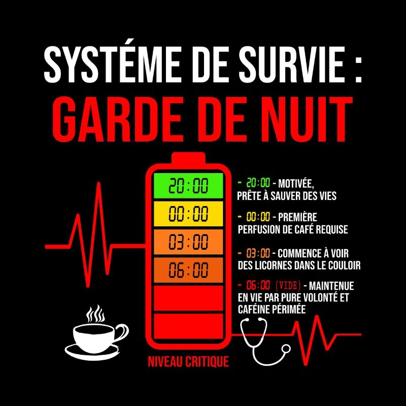 Garde de Nuit Batterie Faible Infirmière