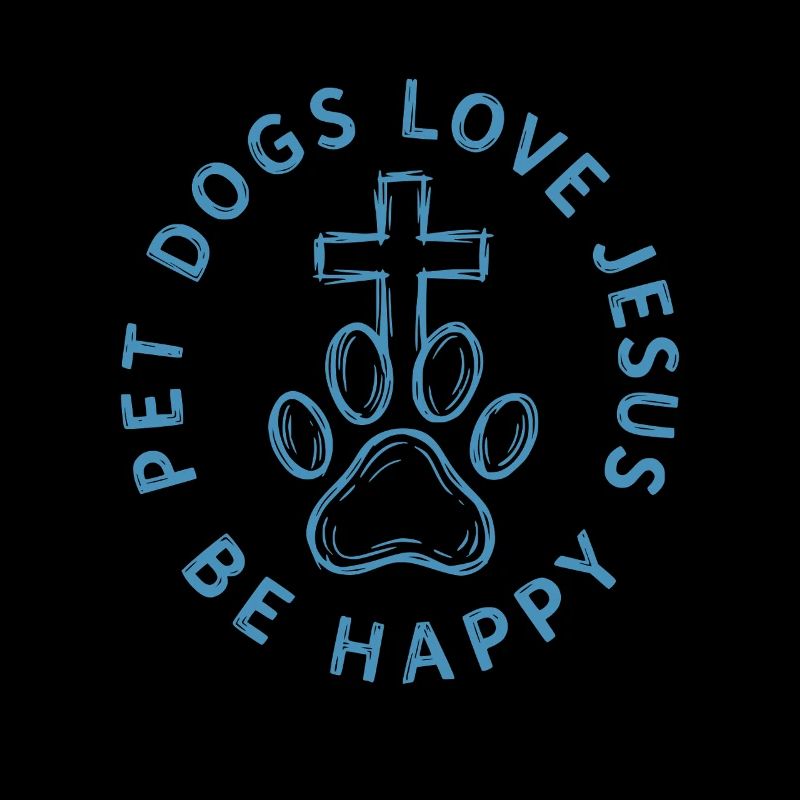 Les chiens de compagnie aiment Jésus Sois heureux