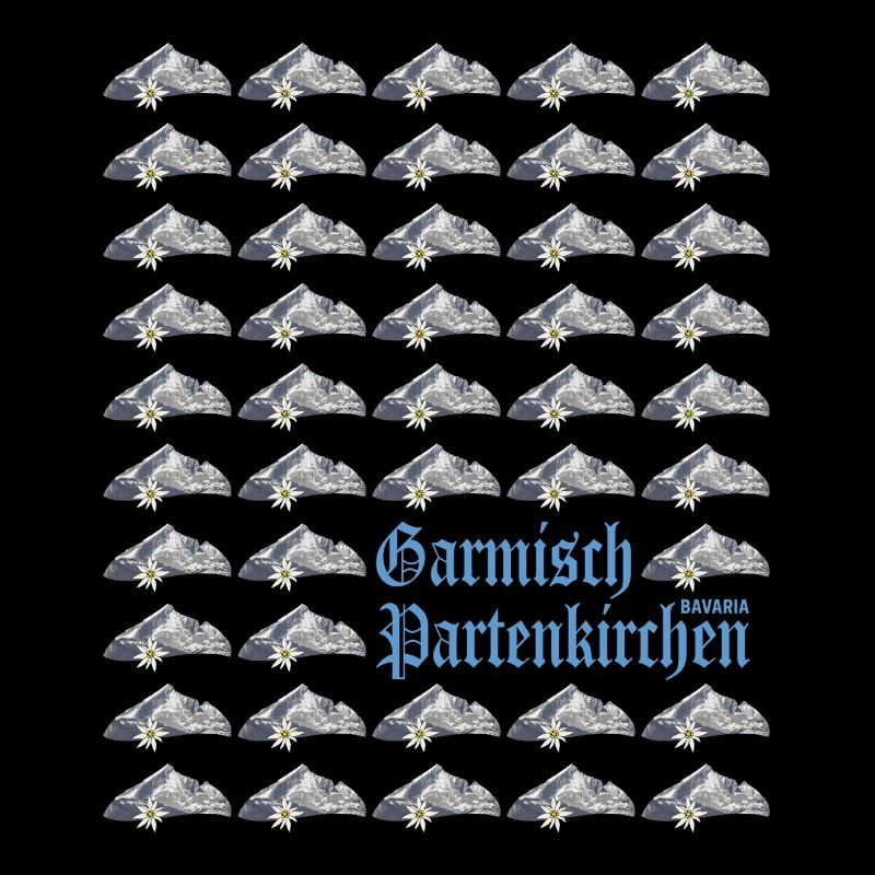 Garmisch Partenkirchen in Bayern mit Alpen Design