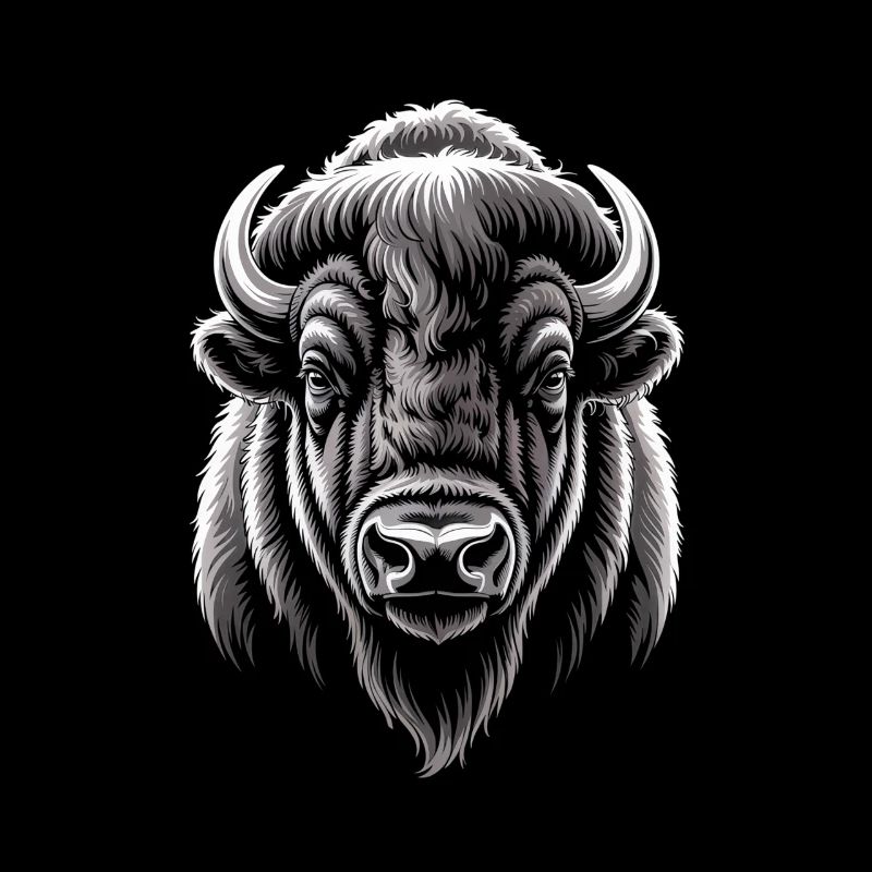 Illustration de la tête de buffle
