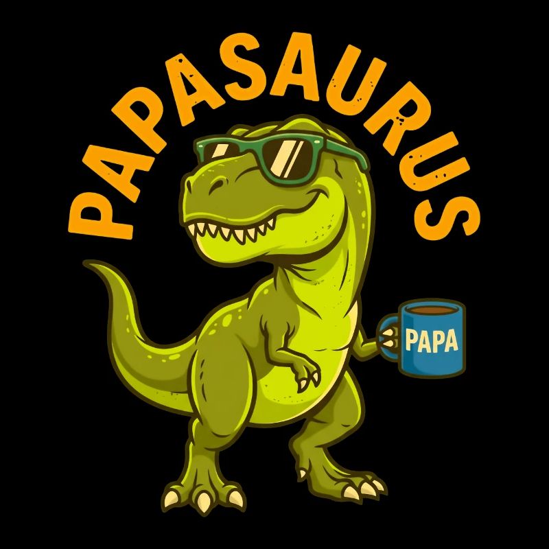 Papasaurus Dinosaurier T-Rex Cool Papa