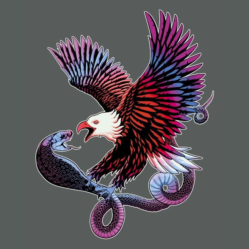 Eagle and snake