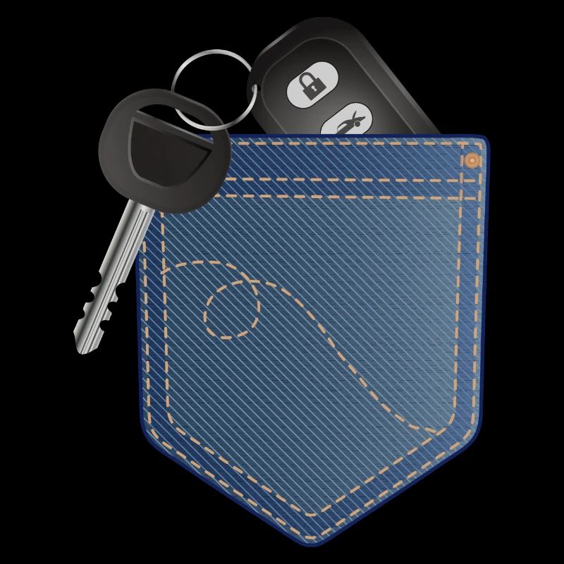 Clé de voiture avec télécommande dans votre poche