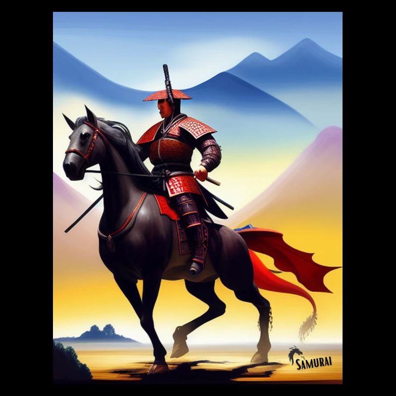 Samurai reitet auf dem Pferd - Samurai on horse