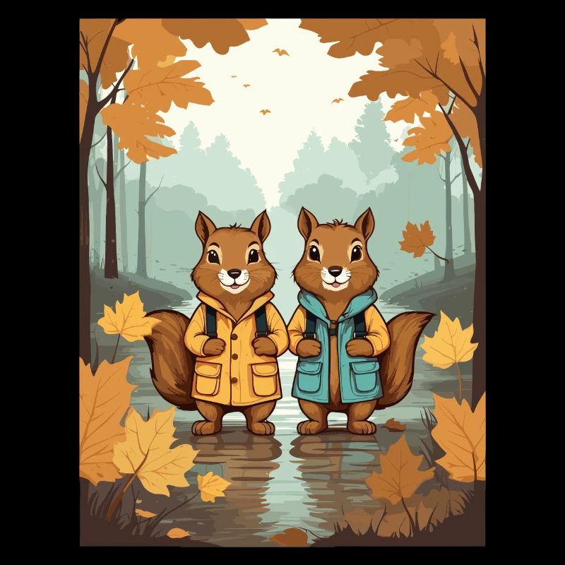 Écureuils mignons