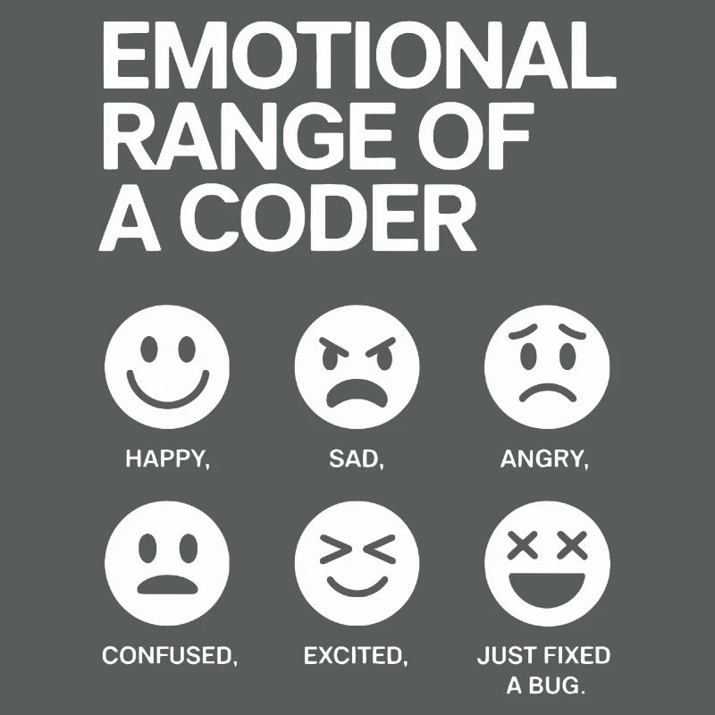 Emotionale Bandbreite eines Programmierers