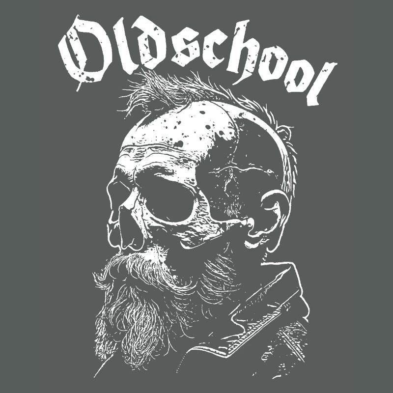 Old School Beard Skull Portrait