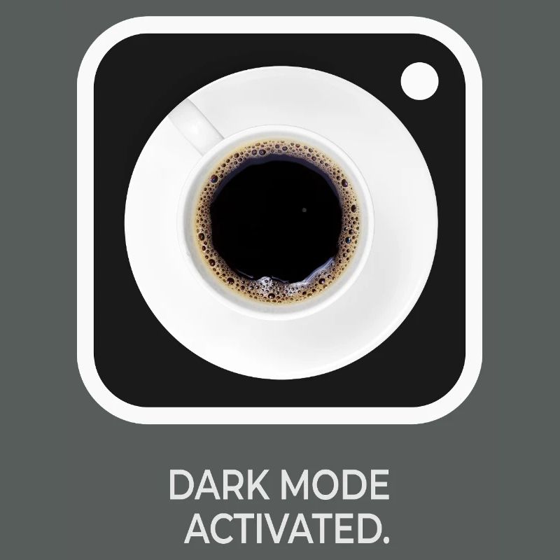 Dark Mode Activated Kaffee Spruch Design
