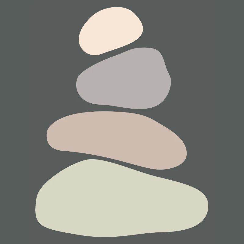 Calming Stone Stack Wall Art – Minimalist Zen