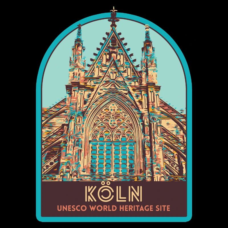 Illustration Facade Cathedral Cologne, Germany