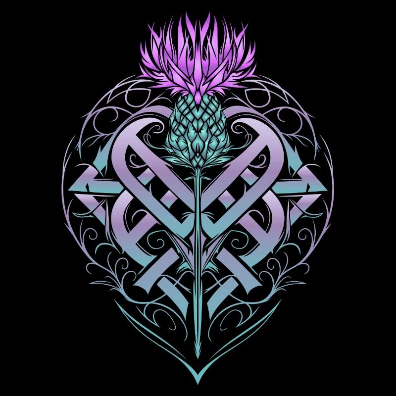 Distel Schild Celtic Knots Thistle Lover