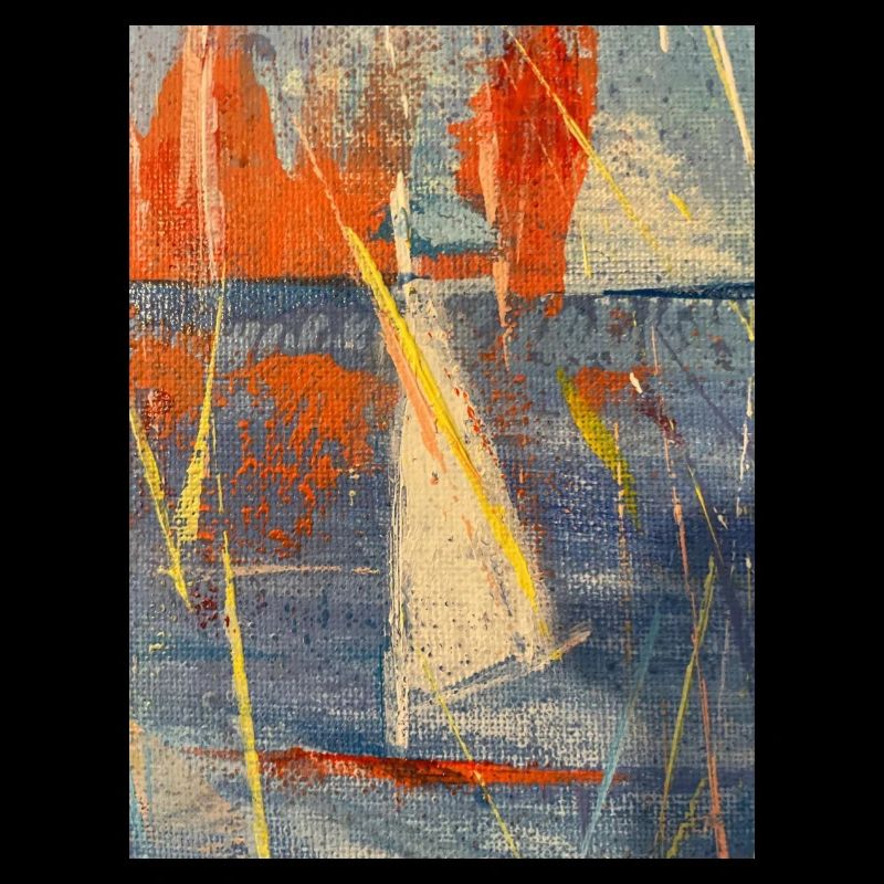 Sails in calm, abctract