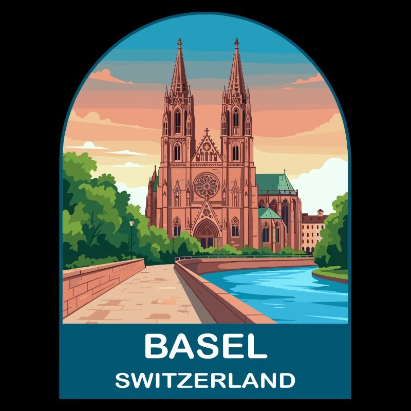 Basel Schweiz Vintage Reiseplakat-Kunst