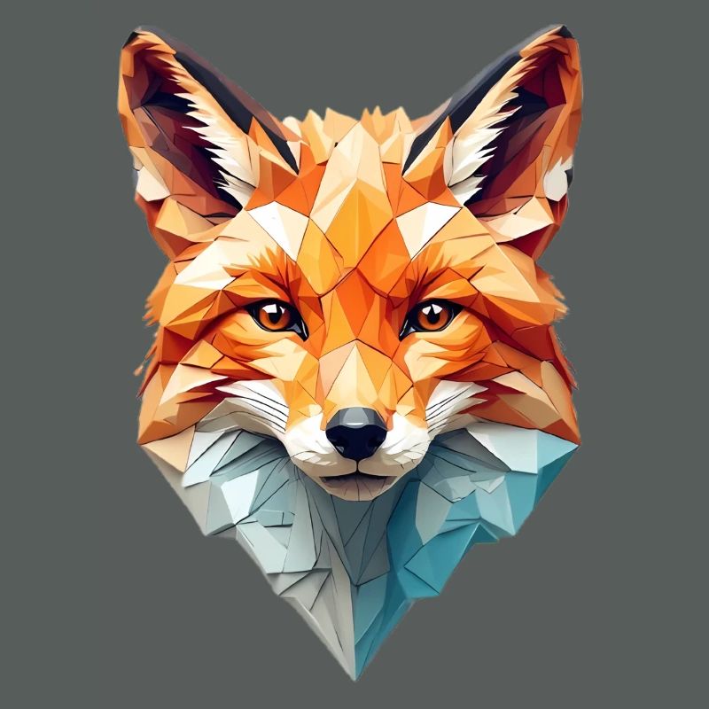Geometric fox head