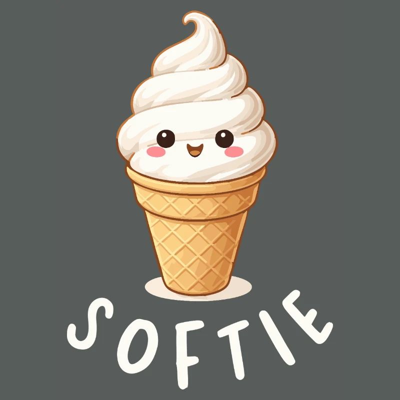 Softie. Softeis Liebe Eiscreme Statement