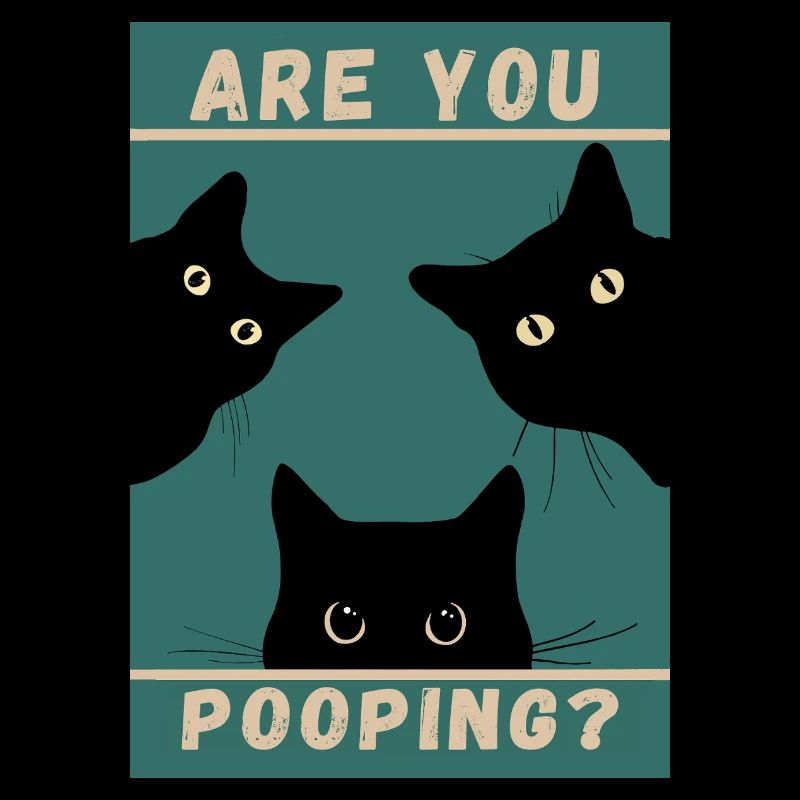 Machst du Kot? Katzen schwarz
