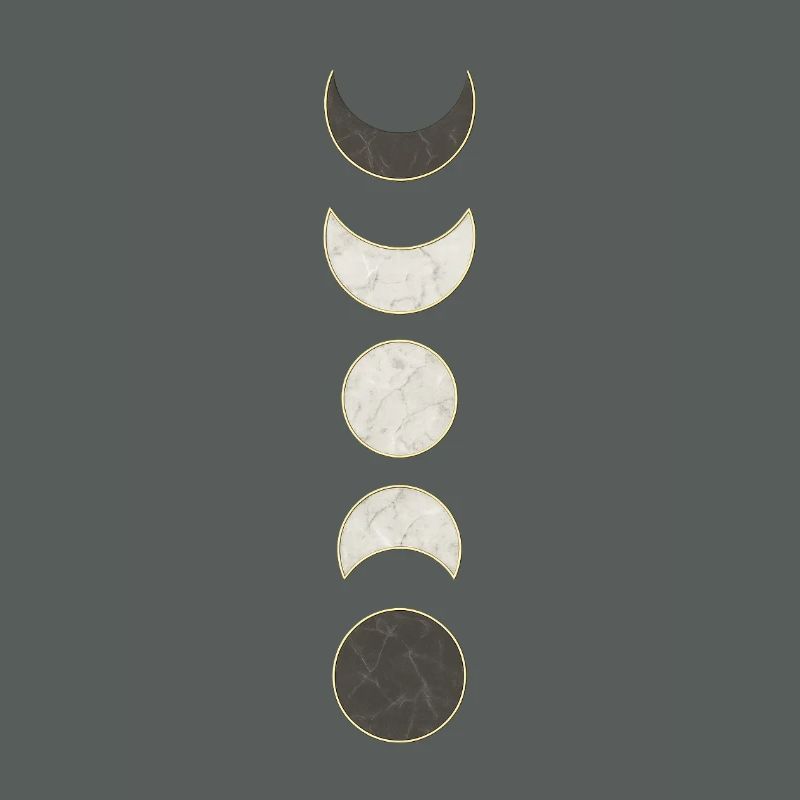 Moon Phases Marble Pattern