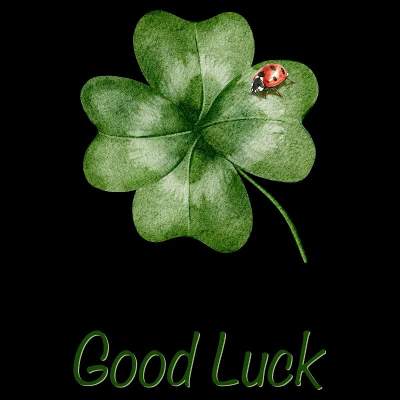 Good Luck – Shamrock with Ladybug