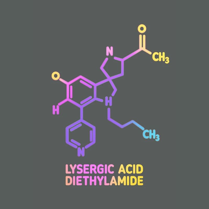 Psychedelic Molecular Art LSD