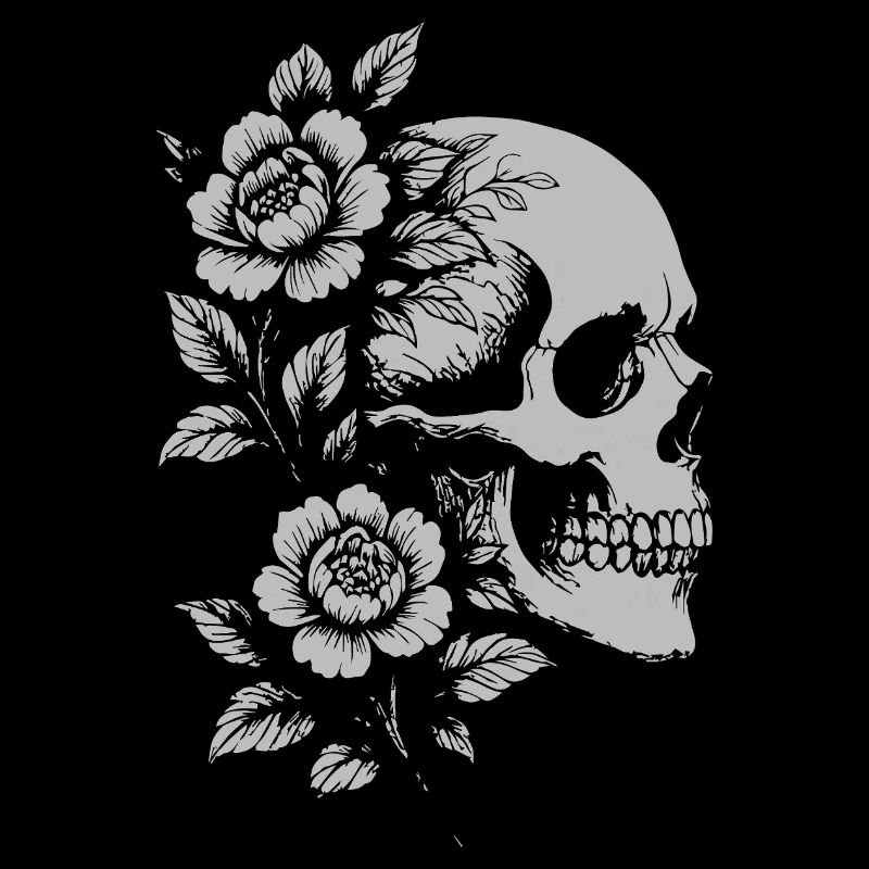 Blumen Schädel Porträt
