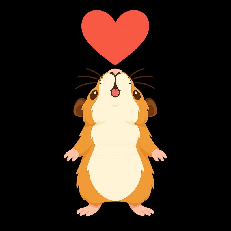 Meerschweinchen mit Herz