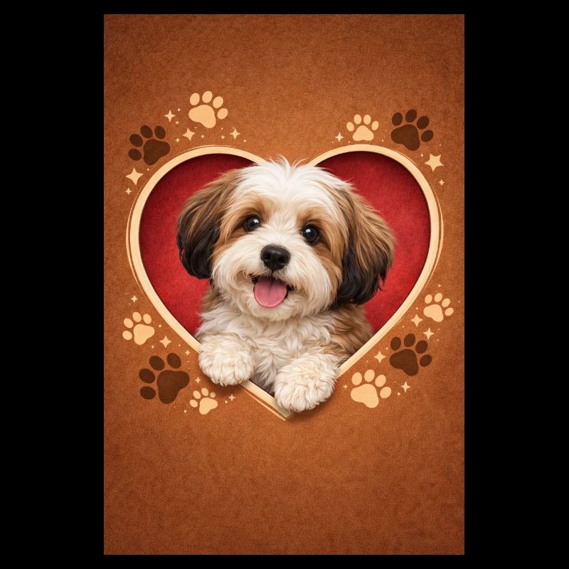 Design de chiot Heart Paws