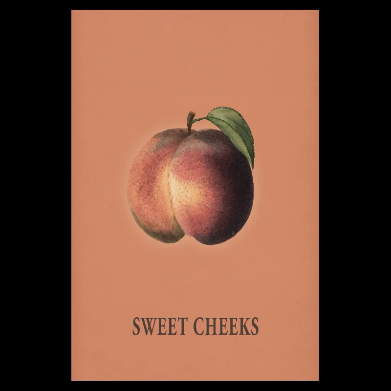 Sweet Cheeks – Minimal Peach Poster