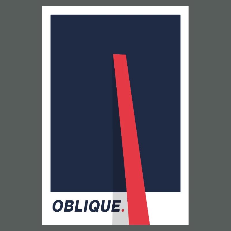 Oblique. Modern Typography Statement