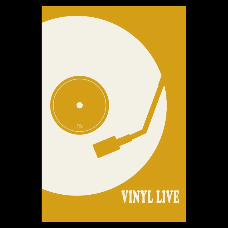 Vinyl Life – Affiche rétro de platine