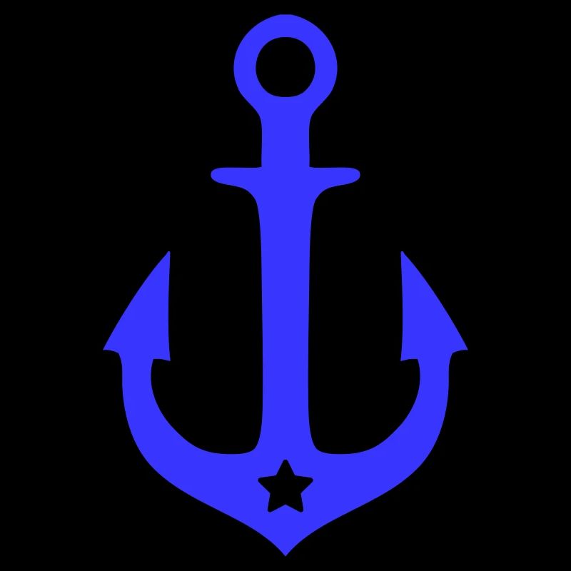 Ancre Nord avec Étoile – Bleu