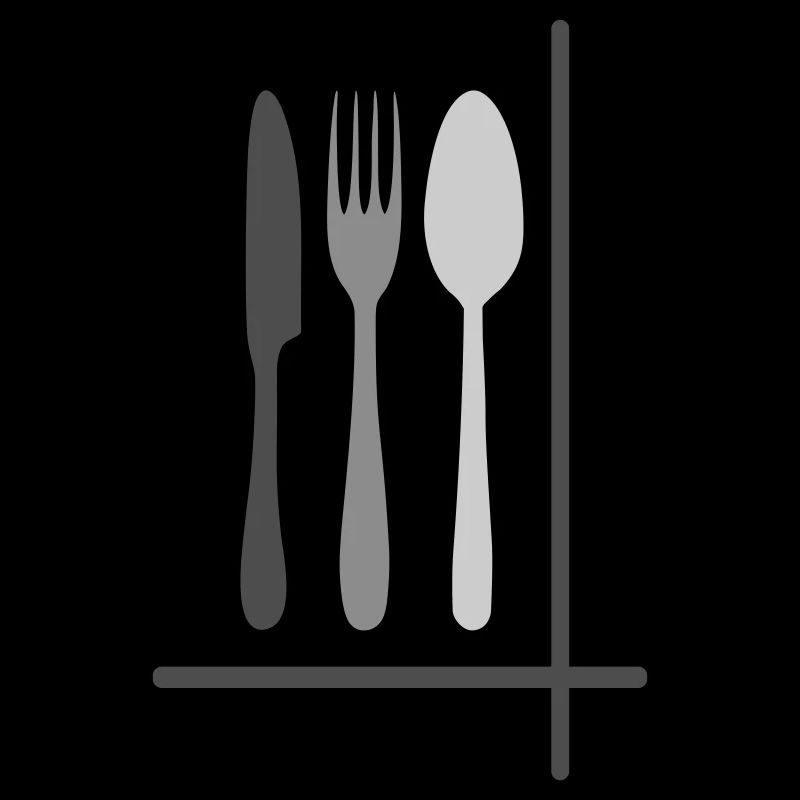Besteck Silhouetten Minimalistisch