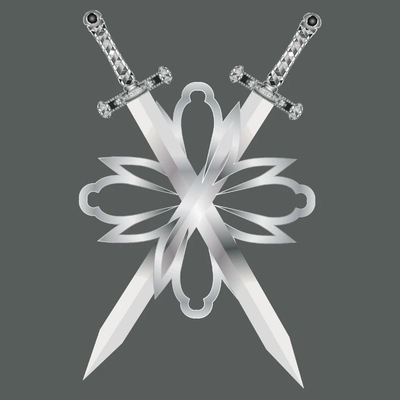 Deux épées ornées d’argent