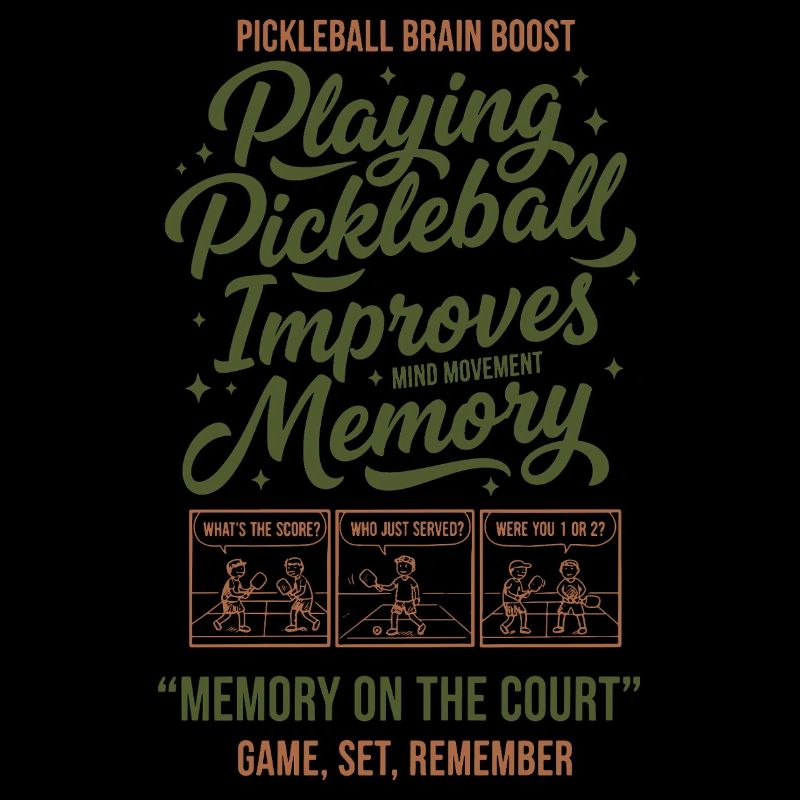 Pickleball-Spieler spielt Pickle Ball Memory On