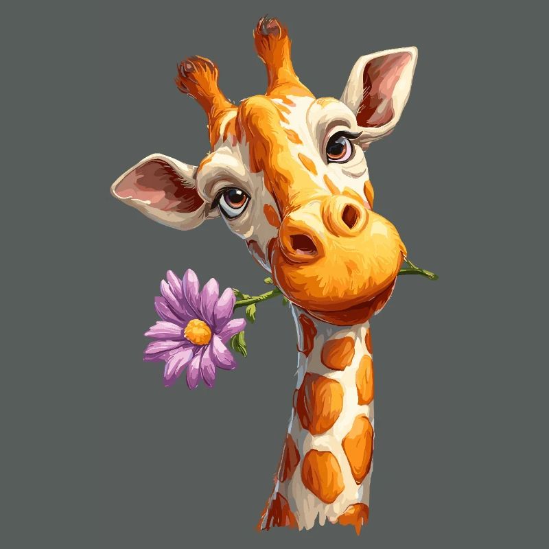 Girafe à fleur