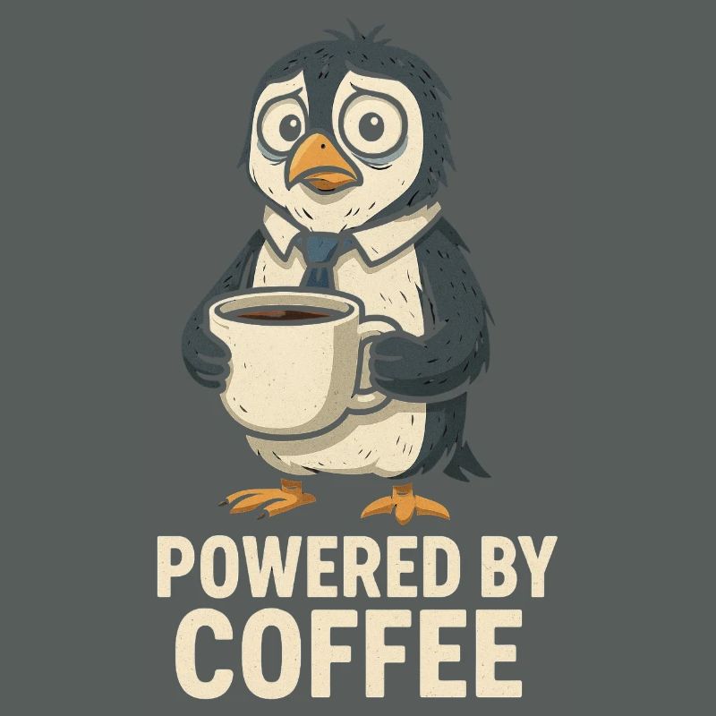 Kaffeepinguin mit Stil