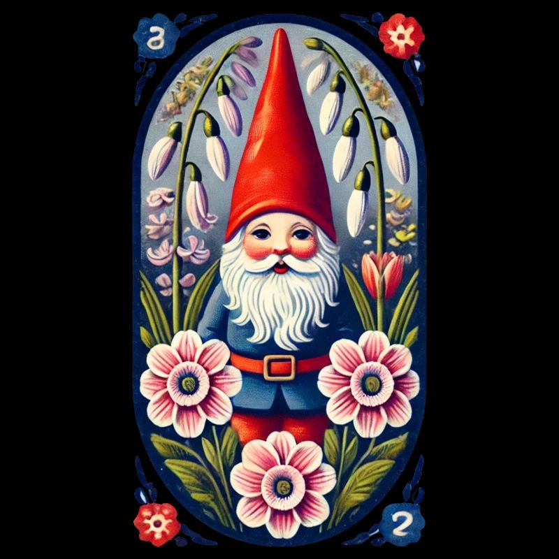 Skurrile Gartenzwerg-Illustration