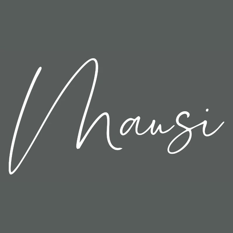 Mausi / Conception d’écriture manuscrite (Blanc)