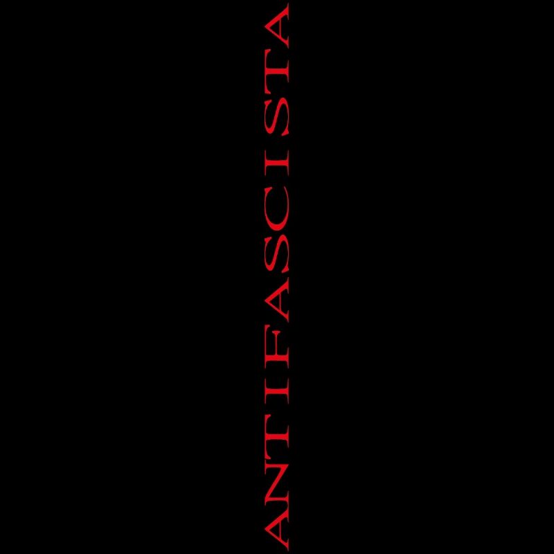 Lettrage antifasciste vertical (étiré)