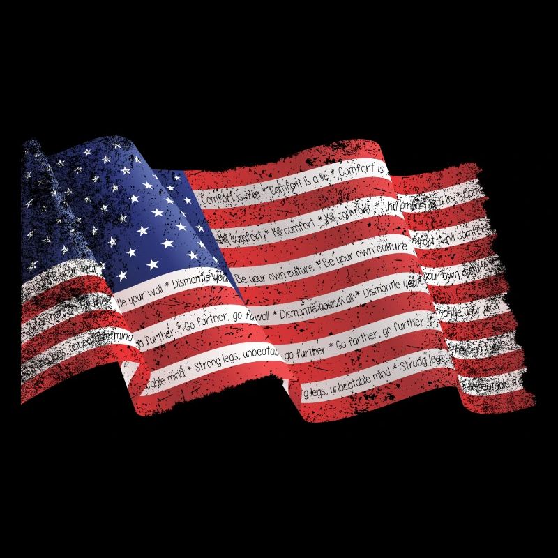 Rayures de drapeau patriotique avec texte inspirant