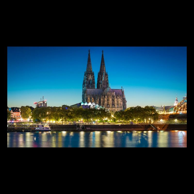 Cologne Cathedral Evening Light Silhouette