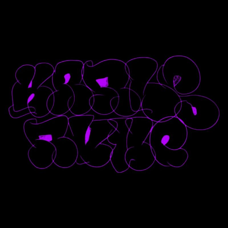 Purple Karlsruhe Throw-Up Graffiti