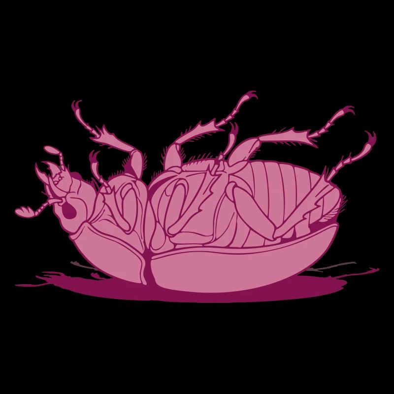 Tipped-over cockroach
