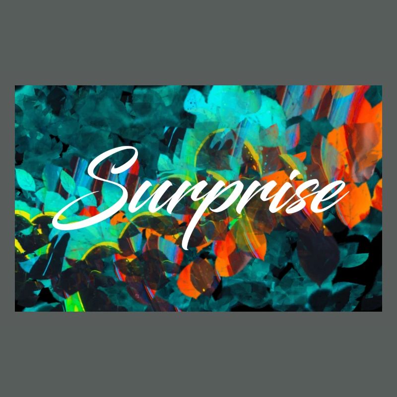 Surprise Colorée Feuillages Script