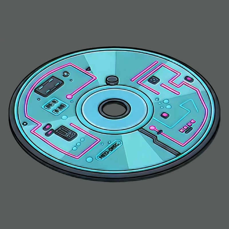 Digitale Zukunft Computer 90er Retro Design