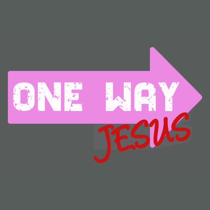 One Way Jesus lettrage comme une idée de cadeau cool