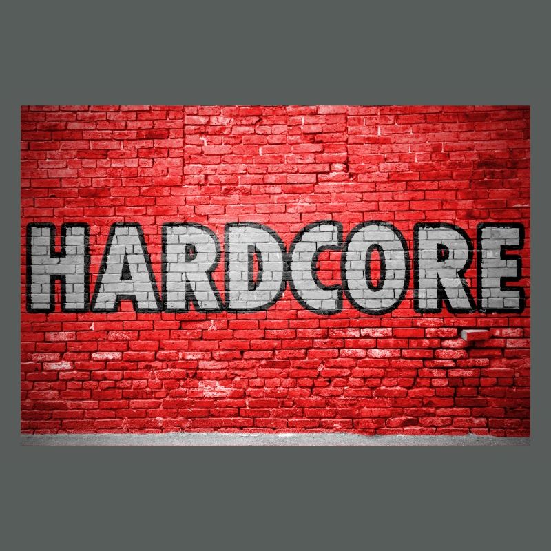 Graffiti mural de briques hardcore