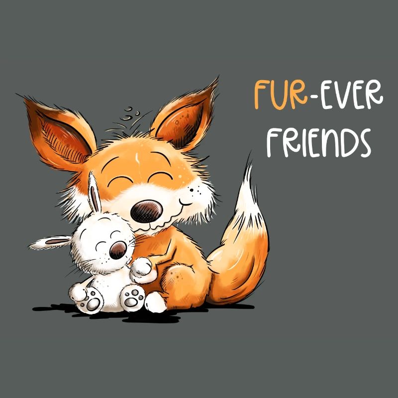 Fuchs Mit Hase Freundschaft Spruch